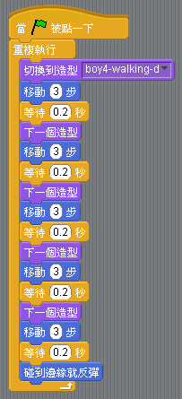 Scratch少兒編程教程-第6課-連續(xù)動作讓人物走起來-少兒編程教育網(wǎng)